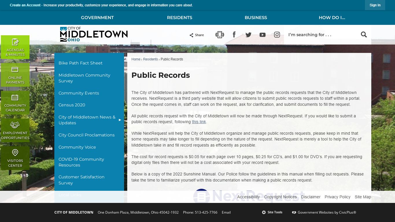 Public Records | Middletown, OH